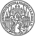 münzartiges Logo mit Dom und Person mit Schild und Wappen